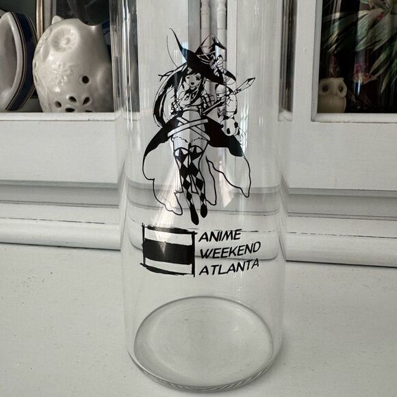 Anime Weekend Atlanta Glass Water Bottle Cold Beverage Container - Picture 1 of 7